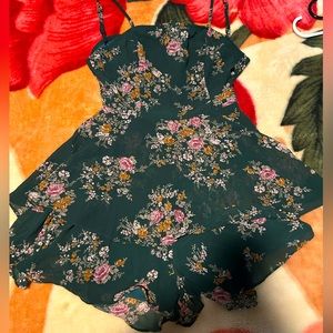 green floral romper